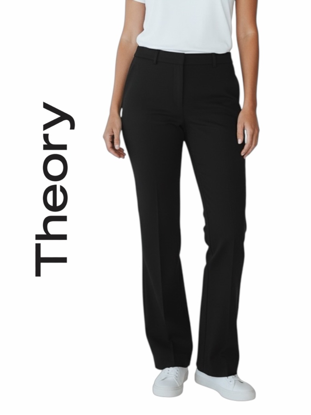Theory Black Boot-Cut Dress Pants - Size 6